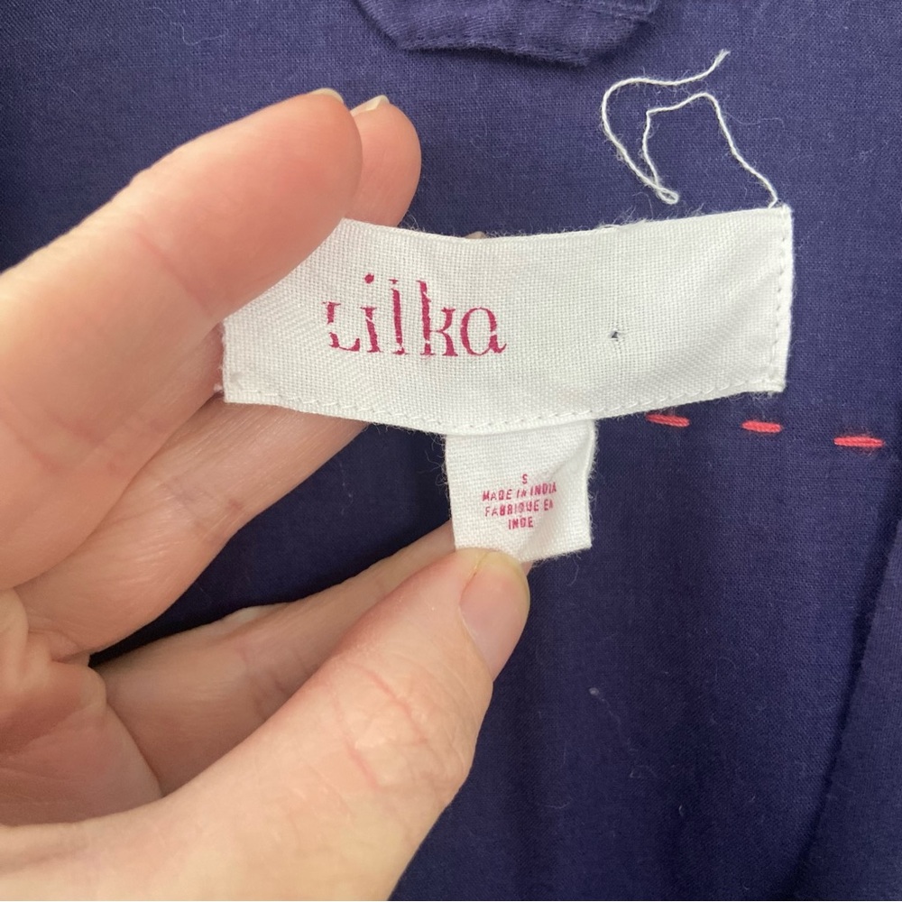 Lilka Anthropologie Quilted Cotton Patchwork Robe Small Boho - Picture 3 of 6